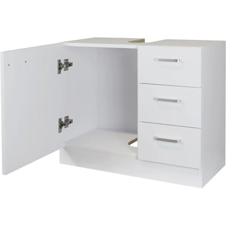 Stabilo Sanitär Waschbeckenunterschrank Waschbeckenunterschrank "Knut" polarweiß matt 3 Schubladen 63x30x54cm matt mit 3 Schubladen – Bild 6