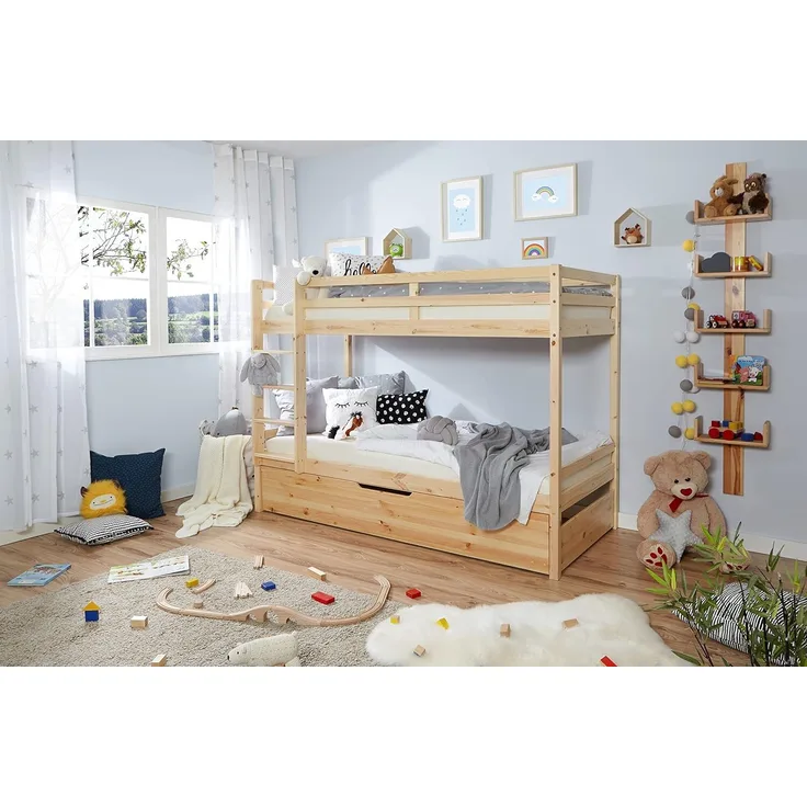 Etagenbett "Finn" 90x200 Kiefer massiv