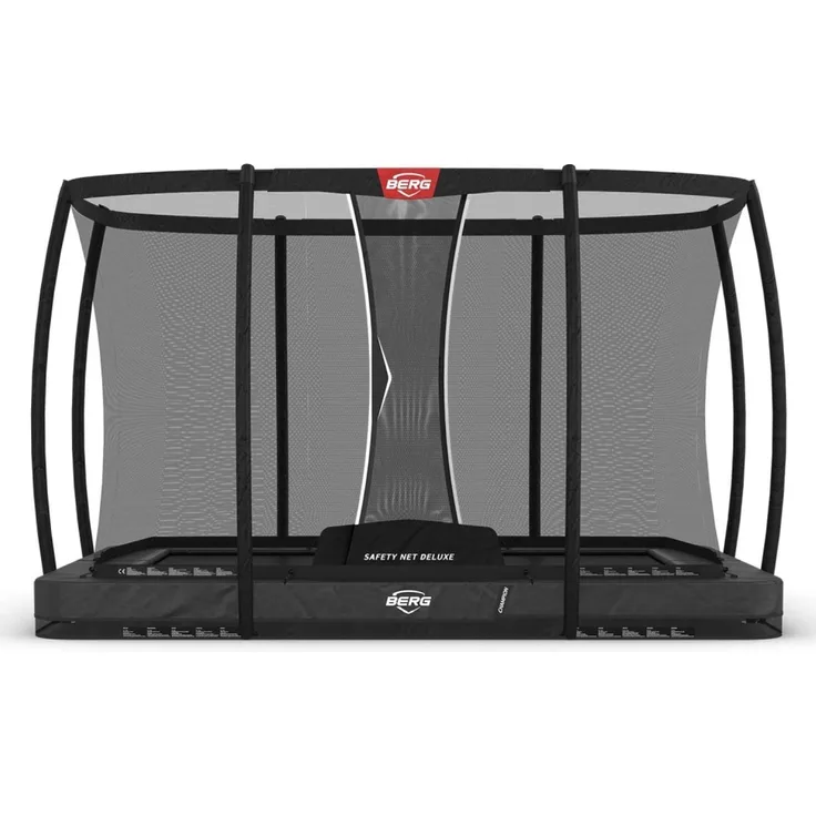 BERG Ultim Champion InGround 330x220 Grey / grau + Safety Net Deluxe