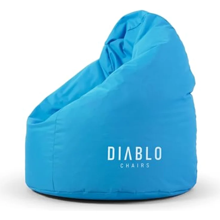 Diablo Kinder-Pouf, Craft Edition, ergonomischer Sitz, mit Granulatfüllung, strapazierfähiges Cordura, wasserdicht, leicht und kompakt, Spielmuster, Maße 80 x 110 x 80 cm, Blau – Bild 2
