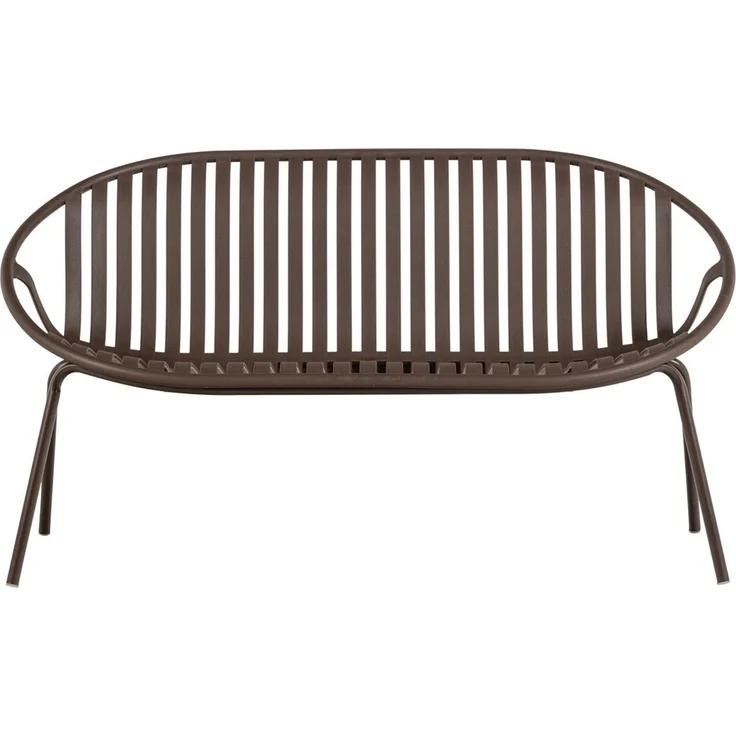 2-Sitzer Gartensofa Bruce - Aluminium & Polypropylen, Lila / Braun – Bild 3