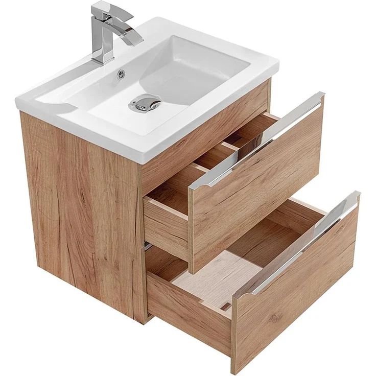 Waschtischunterschrank 60cm TOSKANA-56 in Wotaneiche Nb. B/H/T ca. 60/57/46cm – Bild 4