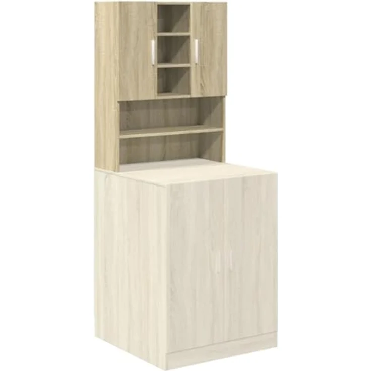 vidaXL Waschmaschinenschrank Sonoma-Eiche 70,5x24x90 cm 849648 – Bild 6