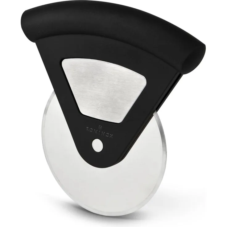 ROMINOX Geschenkartikel Pizzaschneider -- Luigi – Handlicher Pizzaschneider in kompaktem Format, gummierter Griff in ergonomischem Design (Edelstahl, Kunststoff), Maße: ca. 11x10. 5x2 cm