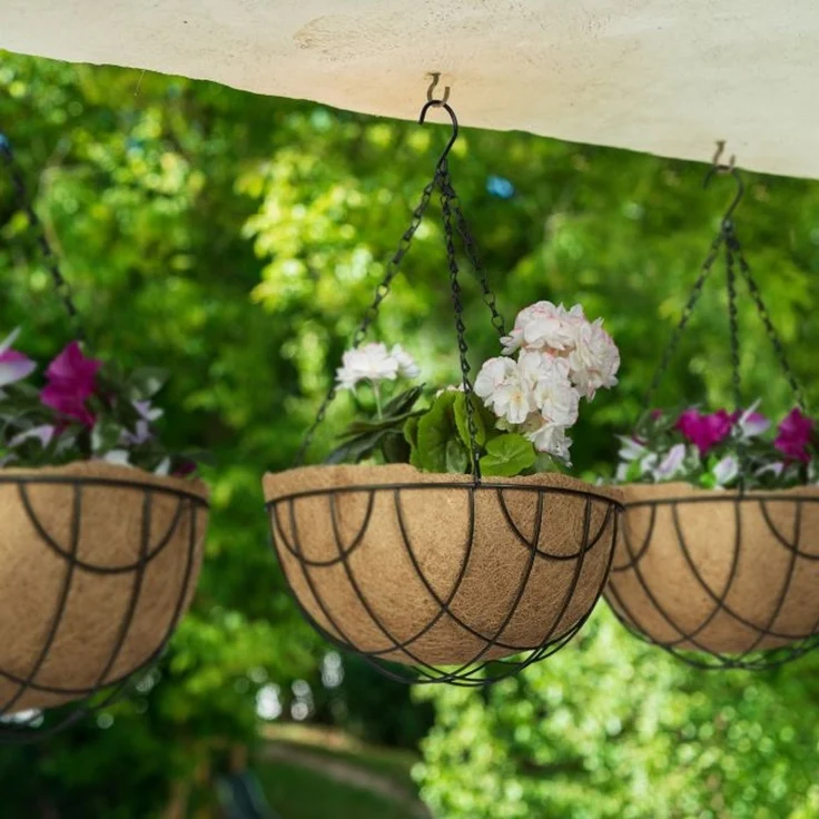 Blumenampel 3er Set mit Kokoseinlage 10041692 – Bild 2