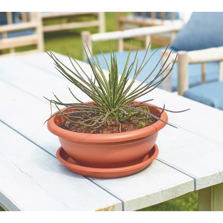 Artevasi Blumentopfuntersetzer Redondo Kunststoff rund terrakotta matt Ø 26 cm – Bild 2