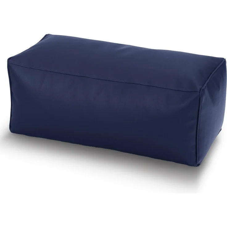 Green Bean® Sitzhocker aus Kunstleder - Pouf mit EPS Perlen Füllung - 70 x 33 x 28cm - perfekte Ergänzung zum Sitzsack - Dunkelblau – Bild 1