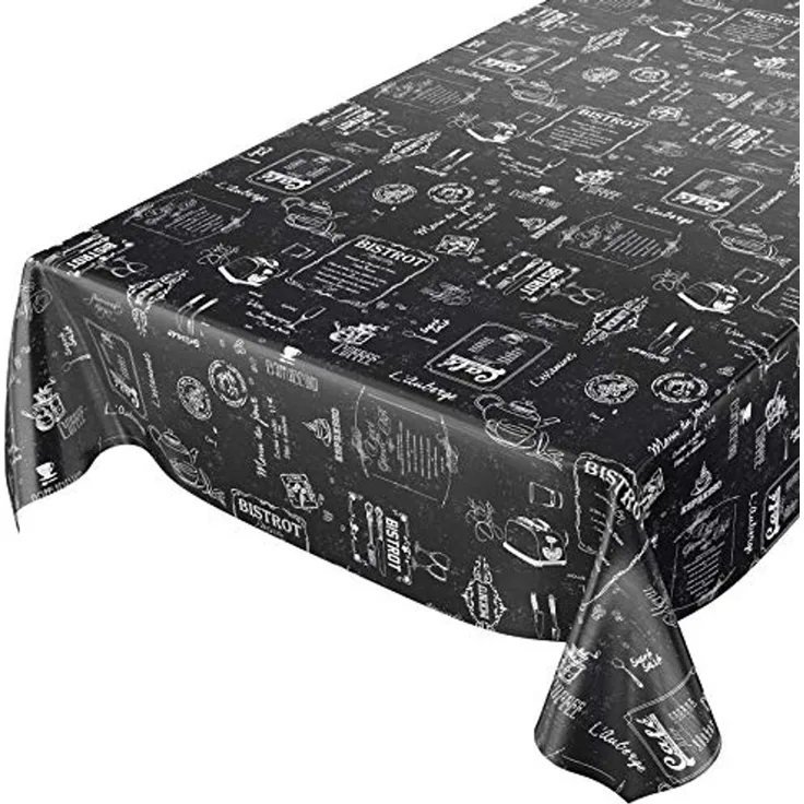 ANRO Tischdecke Wachstuchtischdecke abwaschbar auch für Garten (Einzelstück 1-tlg), Geprägt 140x100cm wasserabweisend