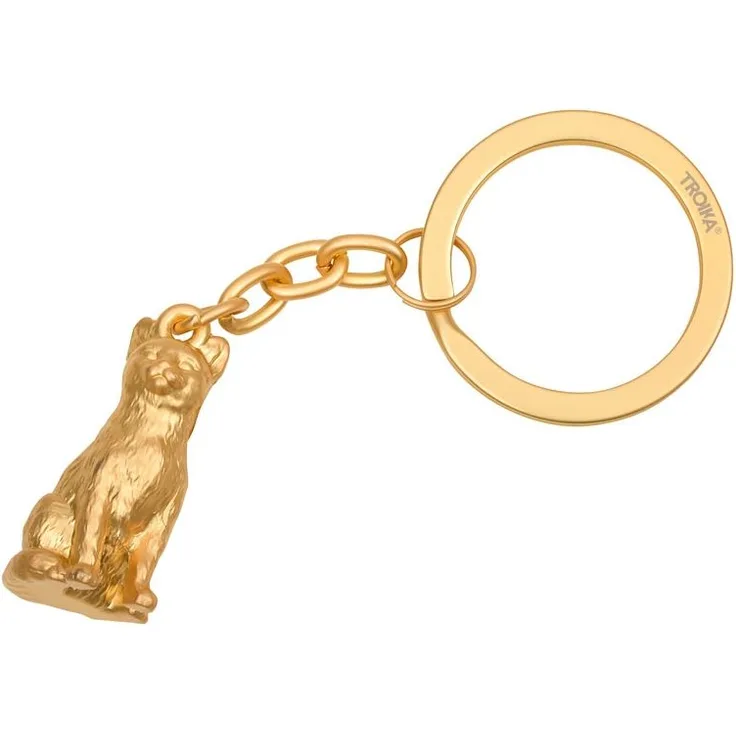 Troika Schlüsselanhänger in Katzenform Cleopatra goldfarben