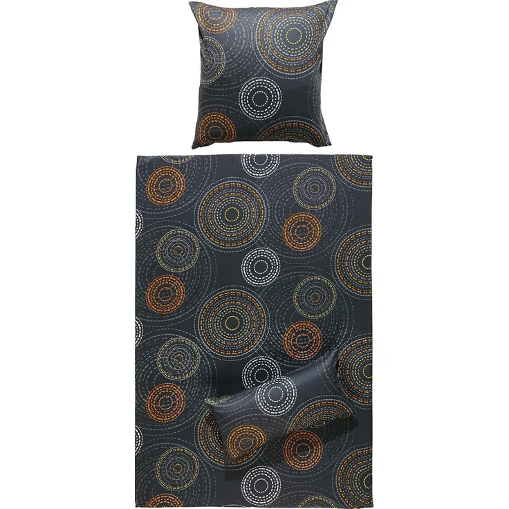 Erwin Müller Bettwäsche Bettwäsche, Mako-Satin, 2 teilig, Kreise