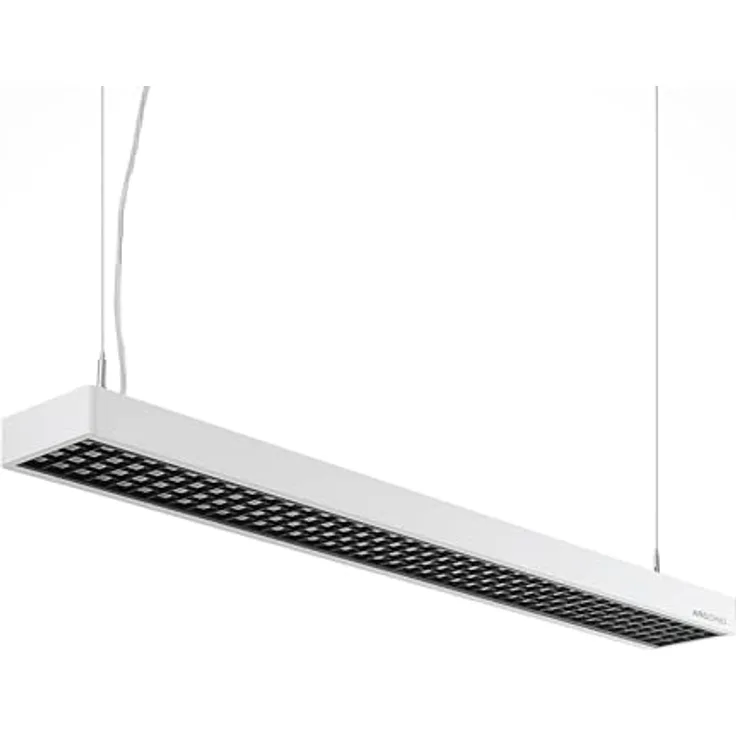 Arcchio LED Büroleuchte Susi, 2-flammige Pendelleuchte in Weiß aus Aluminium, energiesparend mit Leuchtmittel inklusive
