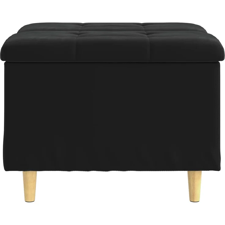 vidaXL Ottoman mit Stauraum Schwarz 60 x 60 x 45 cm Samt 876829 – Bild 6