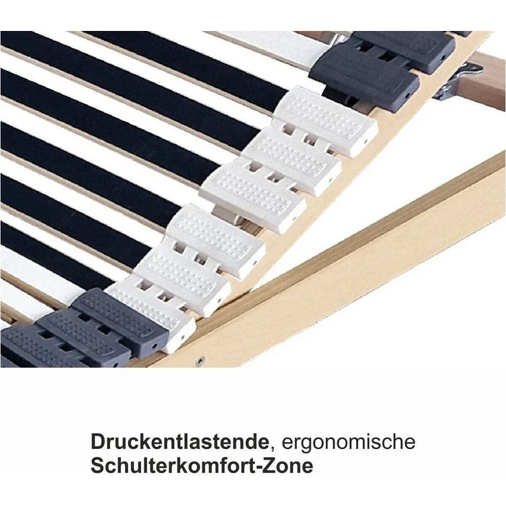 Lattenrost Lattenroste, 42 Leisten, verstellbar, Stabil, MONTIERT, Matratzen Perfekt, Kopfteil manuell verstellbar, Fußteil manuell verstellbar, sehr stabiler Lattenrost mit 42 Leisten in Trio Kautschukkappen – Bild 3