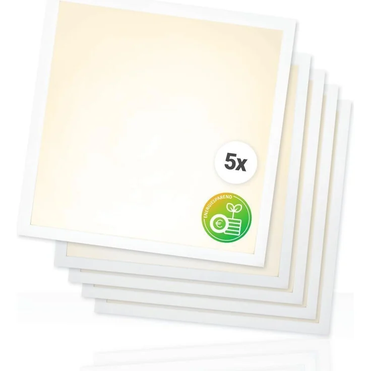 5x LED Panel 62x62cm Neutralweiß 4000K 25W Rasterleuchte 140lm BLe2.0 – Bild 1