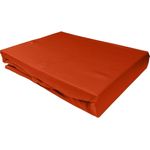 Bettwaesche-mit-Stil Mako-Satin Spannbettlaken orange 140x200cm Höhe 5-10cm
