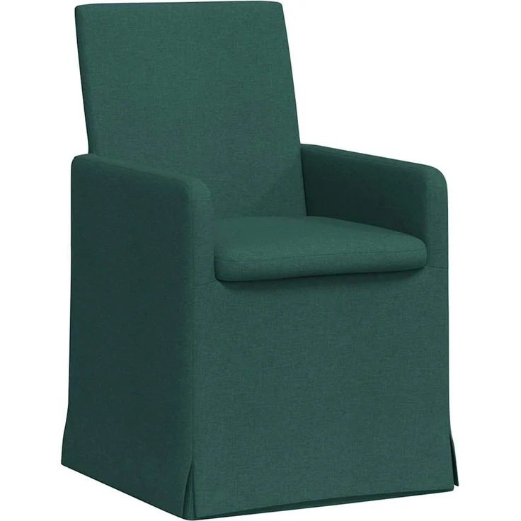 vidaXL Esszimmerstühle 2 pcs Dunkelgrün 57 x 67 x 95 cm Stoff 42017908 – Bild 1