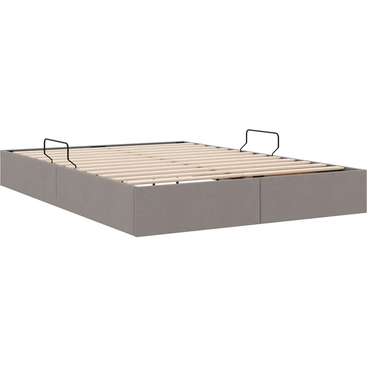 vidaXL Ottoman Bettgestell mit Speicher Taupe 140 x 190 cm Stoff 3442823 – Bild 9