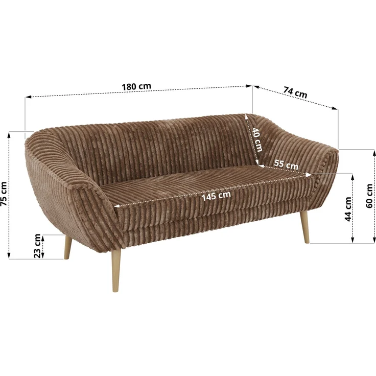 Wohnzimmerset Möbelset PIRS 3-3, Armlehnen, Wellenfederung, Buche Füße, Dreisitzer Sofa, Polstermöbel Set - Hellgrau Velvet – Bild 5
