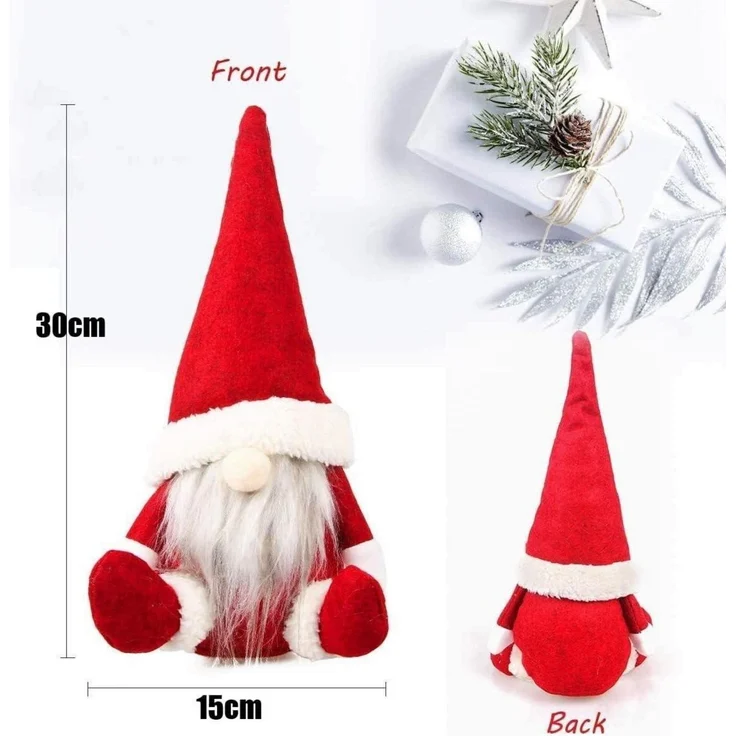 3er Set handgemachte schwedische Weihnachtszwerg Puppen für Kamin Büro Deko – Bild 3