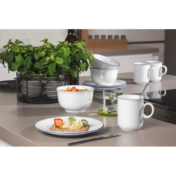 Seltmann Weiden Compact Blaurand Frühstücksteller ø 19,3 cm 6er Set – Bild 2