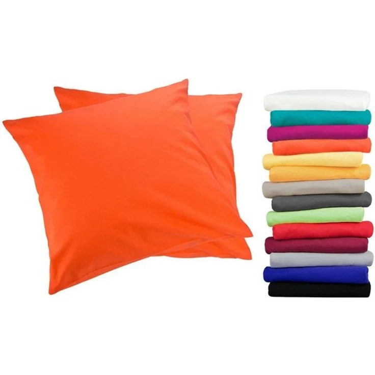 MOON Kissenbezug / Seitenschläferkissenbezug, 2er Pack, 100% Baumwolle, Linon, Orange, 40x40 – Bild 4