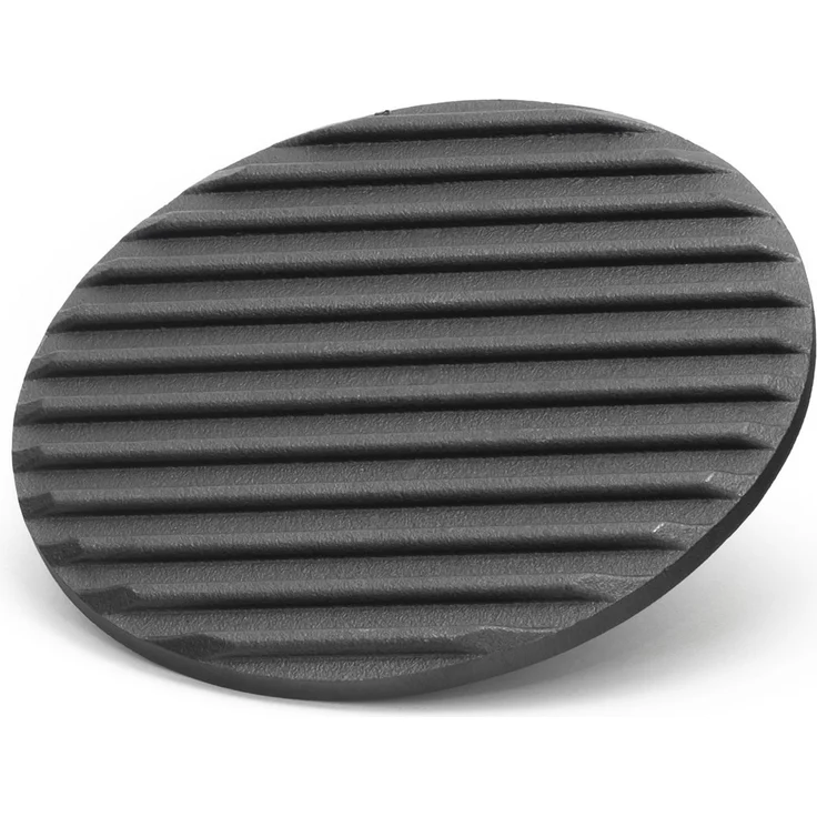 Ø30cm Grillpfanne aus Gusseisen Bräter mit Pressdeckel Schmortopf zwei Griffe Servierpfanne Grill – Bild 8