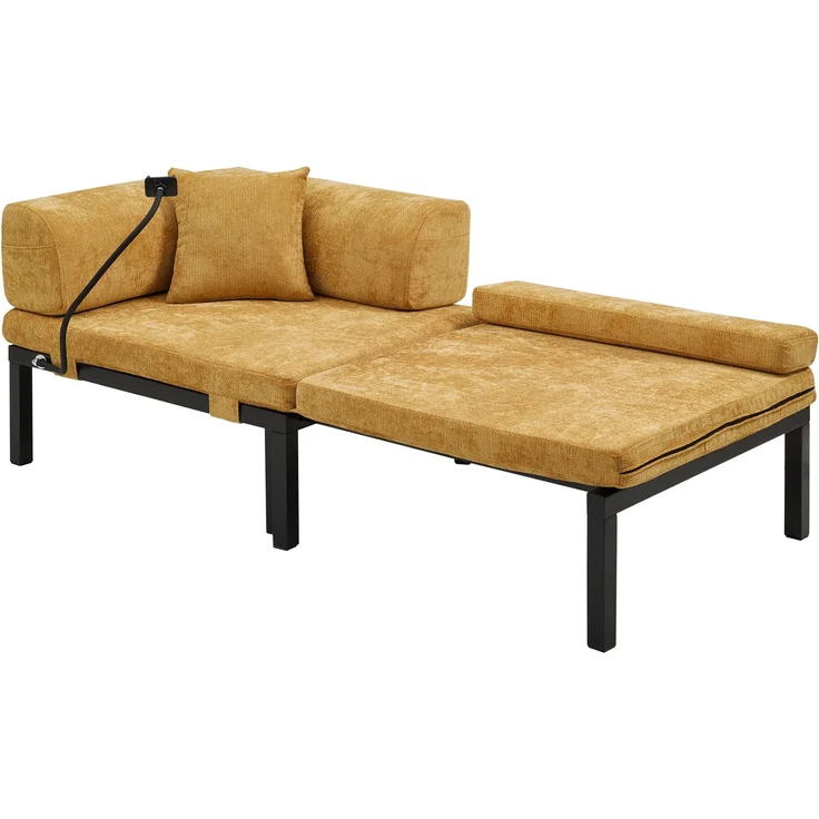 ZUBALIYA Sofa, für Wohnzimmer und Apartments, mit stabilem Untergestell, für den täglichen Gebrauch, für funktionale Raumgestaltung, Natur – Bild 10
