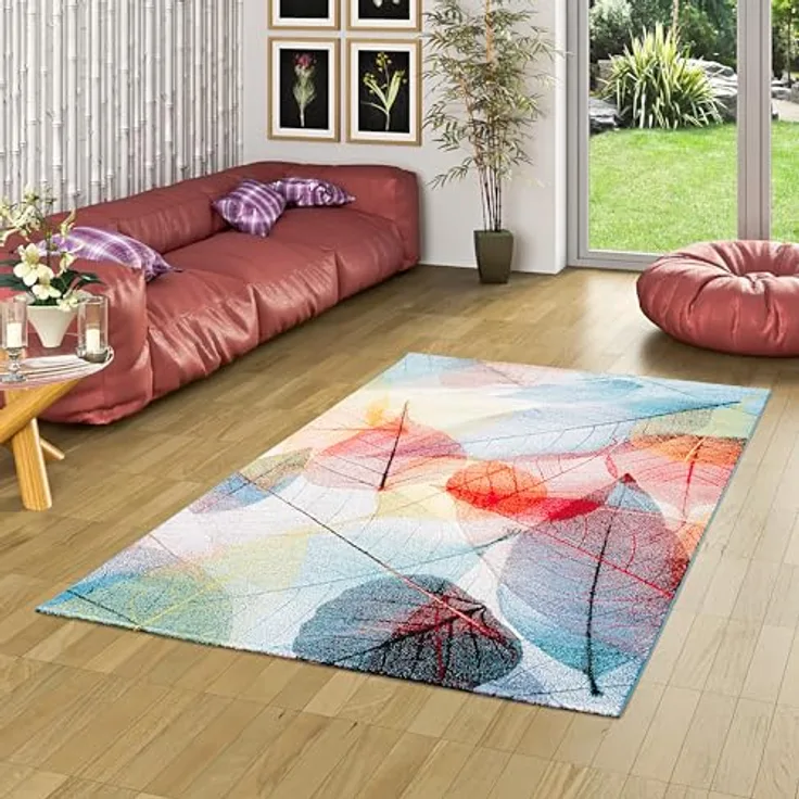Pergamon Faro Designer Teppich, mehrfarbig, 160x230 cm, Kurzflorteppich aus strapazierfähigem Polypropylen, schadstoffgeprüft