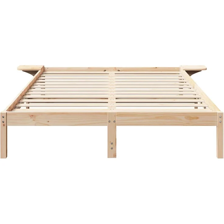 vidaXL Bettrahmen Natur 160 x 200 cm Massives Kiefernholz 873181 – Bild 5