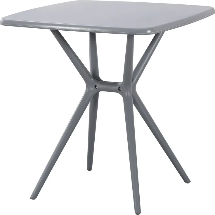Gartenmöbel-Set KLARA mit 4 Stühlen - 190x190x82cm, Kunststoff, Grau | Balkonset Gartenset Tisch mit Stühlen Bistroset Outdoor – Bild 5