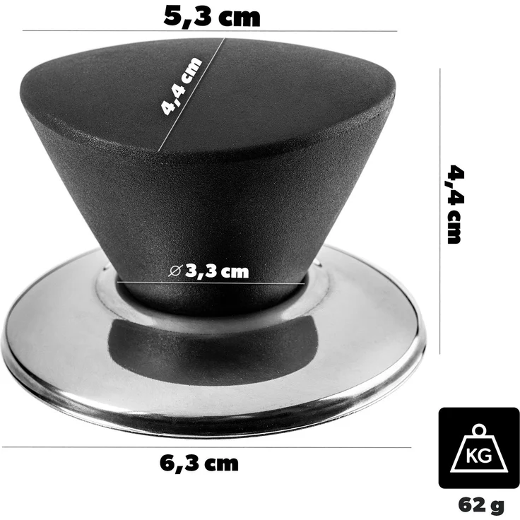 KADAX Universaldeckel 20/22/24 cm, Universal Deckel für Töpfe & Pfannen, Pfannendeckel, Glasdeckel mit Silikonrand und Dampfloch, Topfdeckel (Silber/Schwarz) – Bild 6
