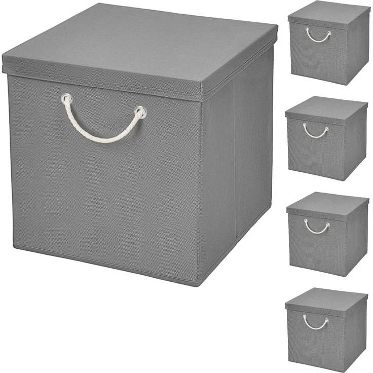 StickandShine Faltbox 5x Faltkiste 30x30x30 cm Aufbewahrungsbox Faltbox Stoffbox