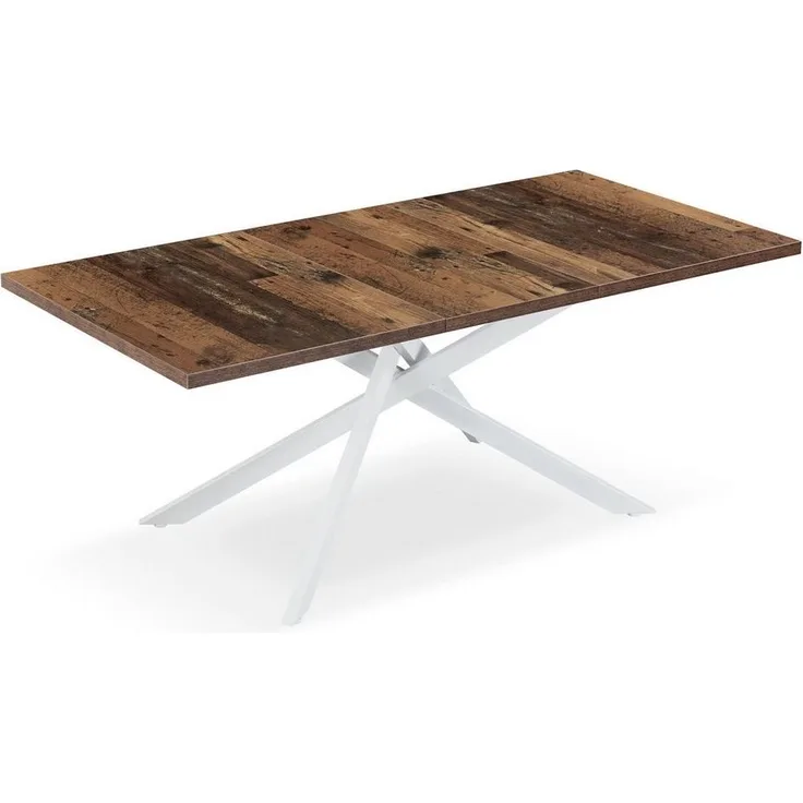 B&D home Esstisch LARS, Metallgestell schwarz oder weiß, ausziehbar 120-160cm, 4-6 Personen