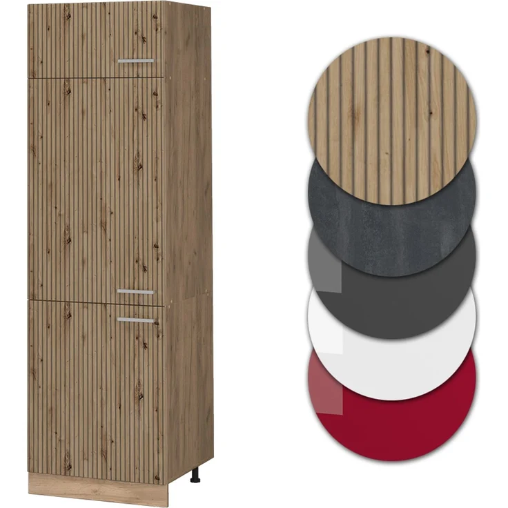 Kühlumbauschrank R-Line Artisan-Eiche 60 cm Vicco – Bild 6