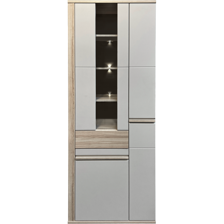OSLO OS2 Vitrine mit Schublade in Cashmere/Riva, 78 x 200 x 38 cm – Bild 2