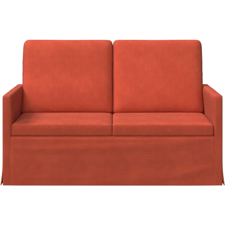 vidaXL 2-Sitzer Sofa Rot-Orange 130 x 81 x 82 cm Cordstoff 42041072 – Bild 2