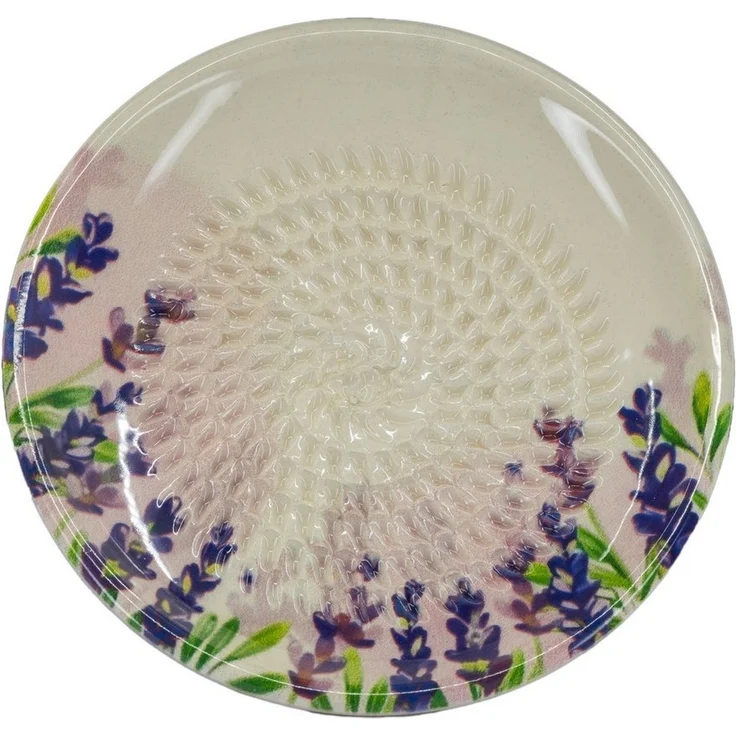 Kaladia Multireibe Reibeteller mit Lavendelblüten, Keramik, handbemalte Küchenreibe - Made in Spain – Bild 3