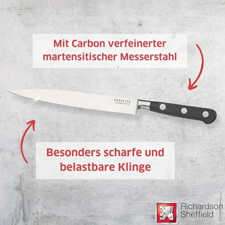 Richardson Sheffield SABATIER TROMPETTE Tranchiermesser – Bild 3