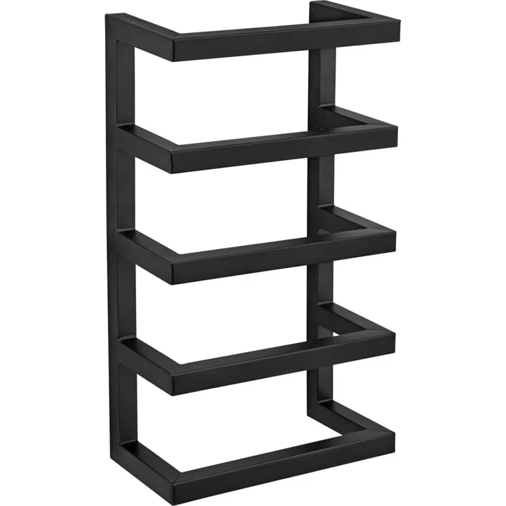 WENKO FONDIRO Handtuchhalter, Schwarz matt, Edelstahl