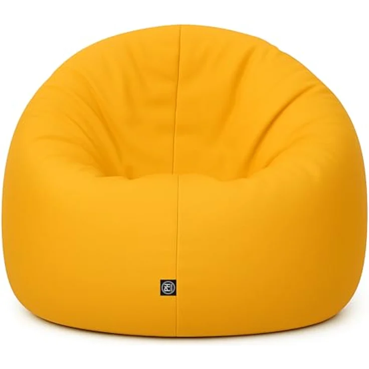 PATCH HOME 2-in-1 Sitzsack Sessel - Gaming Bean Bag mit Reißverschluss - Bereits befüllt, Ergonomisch & Robust für Kinder & Erwachsene (Gelb, 155cm) – Bild 7