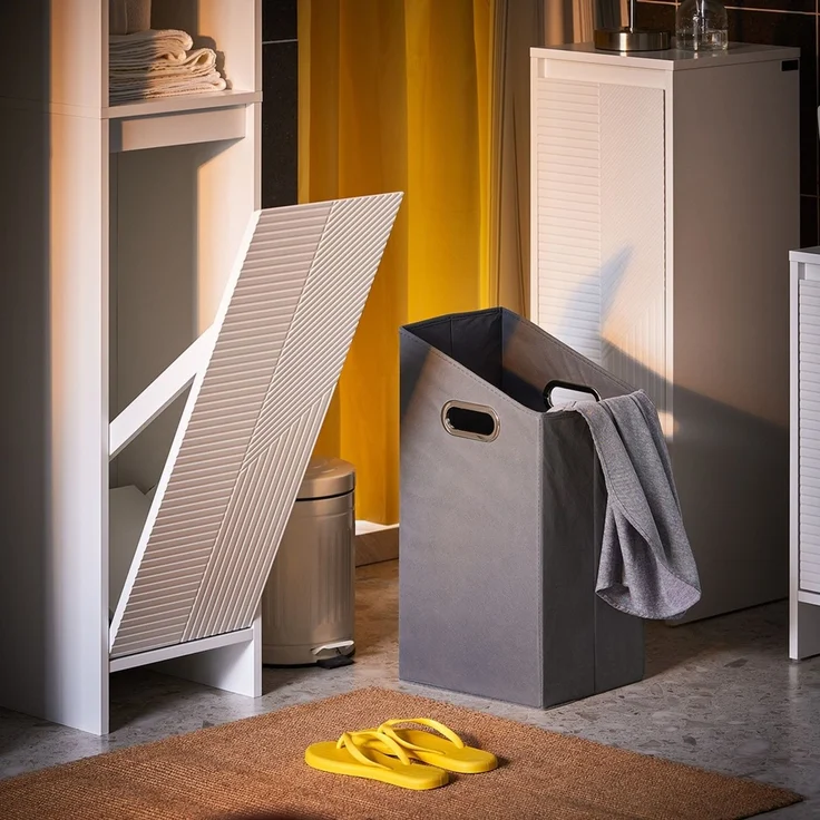 SoBuy BZR158-W Badezimmer-Hochschrank, MDF, Lackiert, Weiß, 32 x 170 x 30 cm – Bild 9