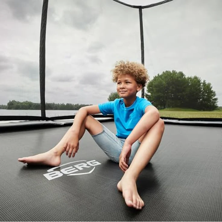 Berg Grand Champion InGround AirFlow Pro, ovales Trampolin 520 cm x 345 cm mit TwinSpring-Federn, grau – Bild 9
