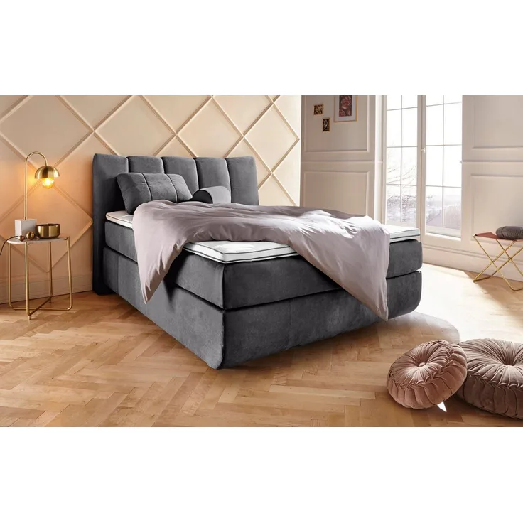 Leonique Boxspringbett Océane, Bodenfrei- wirkt freischwebend, verschiedene Härtegrade (auch H4)