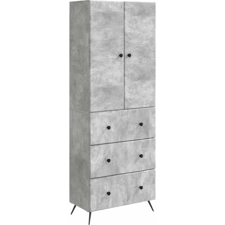 vidaXL Schrankset 2 pcs Betongrau 66 x 34,5 x 90 cm Holzwerkstoff 3416883