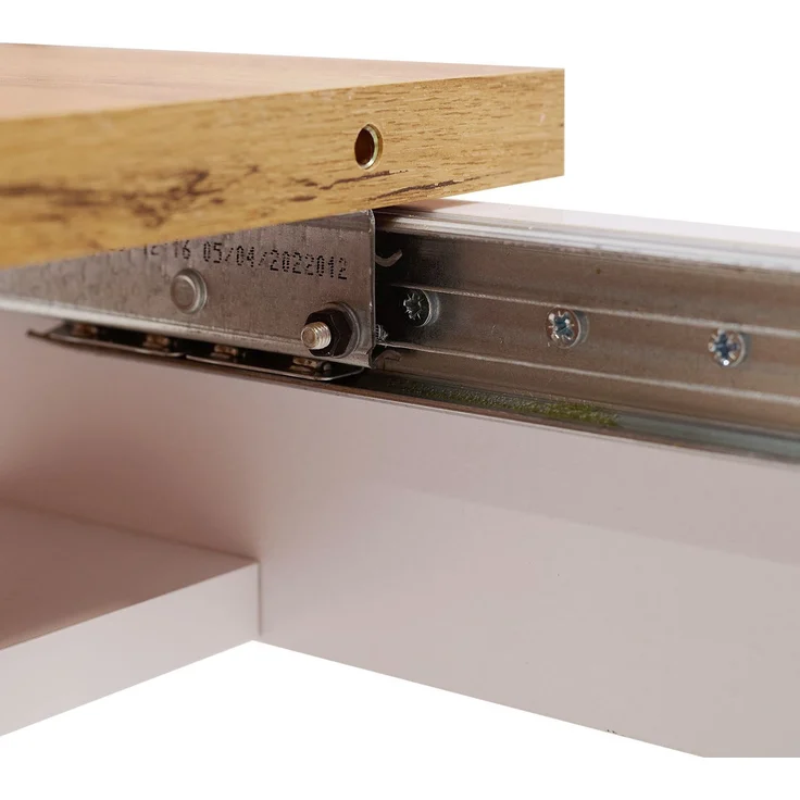 Esstisch ausziehbar 135x86 cm Wohnzimmertisch Weiß Holz Eiche Küchentisch Esszimmertisch Holztisch Tisch – Bild 10