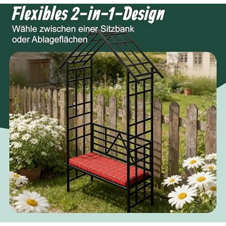 Rosenbogen mit Sitz- oder Blumenbank 10052851 – Bild 2