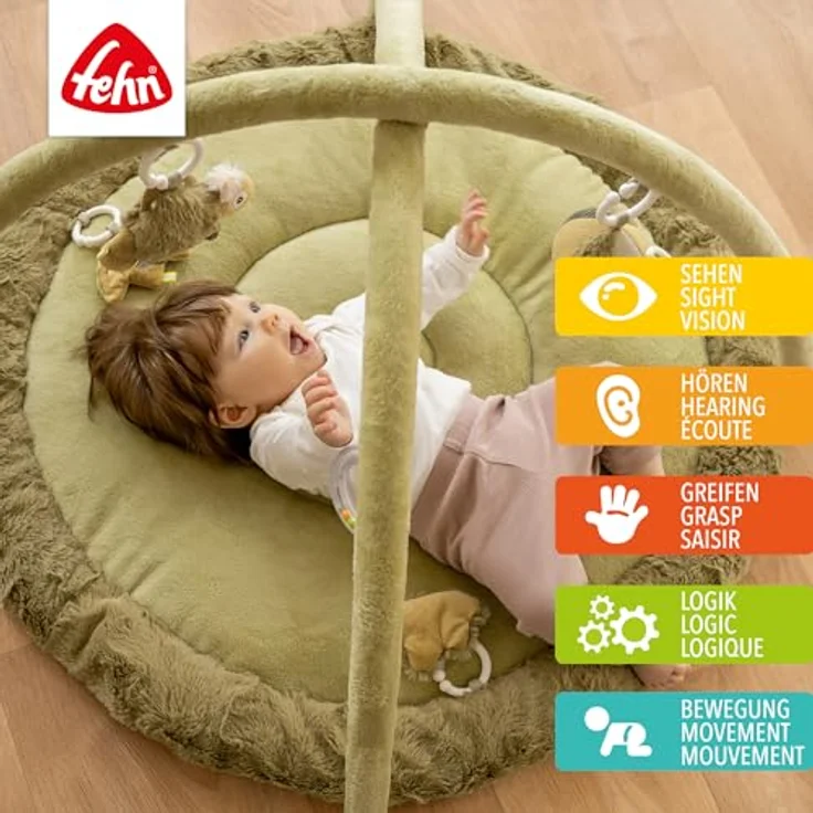 Fehn 3-D-Activity-Decke Chamäleon Lazy, Crazy & Pink Khaki/Olive – Bild 3
