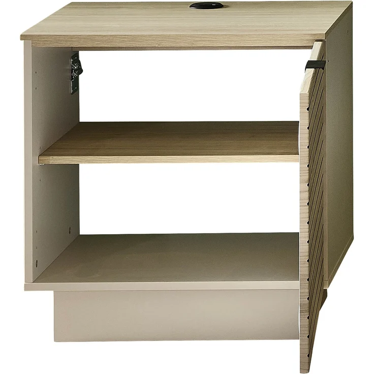 Wohnwand >Ina< (4-teilig) in Riva Eiche Dekor / Cashmere - 240x186x44 (BxHxT) – Bild 7