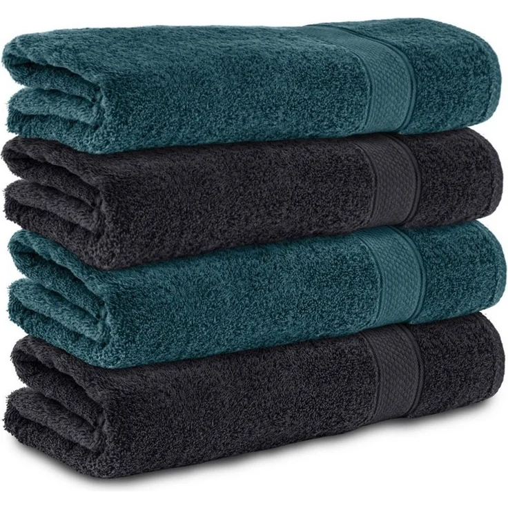 Komfortec Badetücher 100% Baumwolle, 470 g/m², Frottee (4-St), Handtücher 70x140 cm Set, Weich – Bild 2