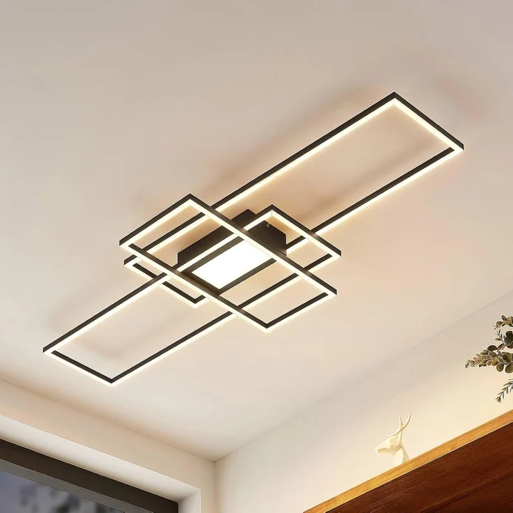 Lindby Deckenleuchten Caitilin, Enthalten, LED 52,5 W gesamt, Farbwechsel warmweiß / tageslicht – Bild 2